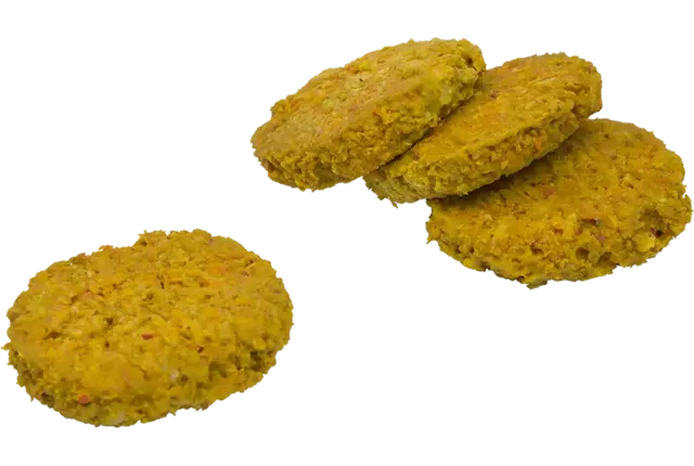 Wortel-pompoen burger 90gr bak 12st