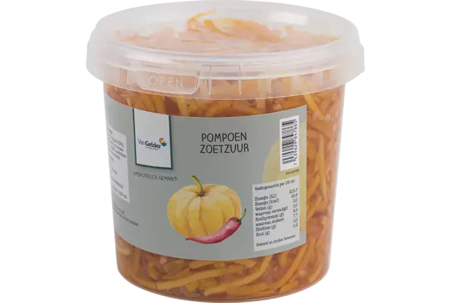 Pompoen zoetzuur emmer 1kg kist 11 stuks