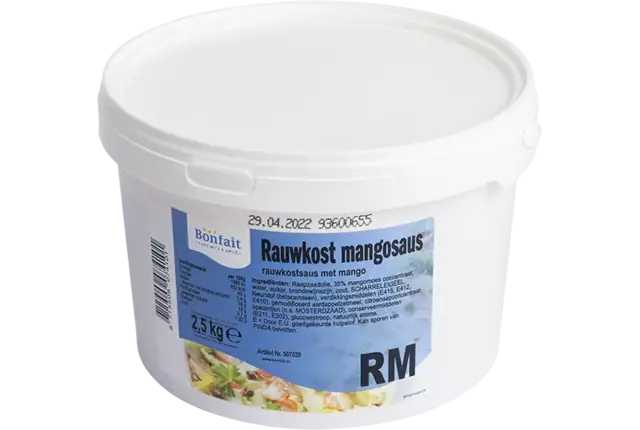 Rauwkost Mangosaus emmer 2,5kg