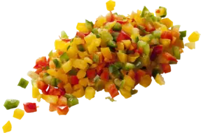 Paprika gemengd brunoise 5mm 1kg