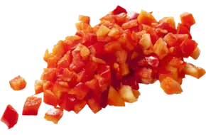 Paprika rood brunoise 10mm 1kg