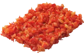 Paprika rood brunoise 5mm 1kg