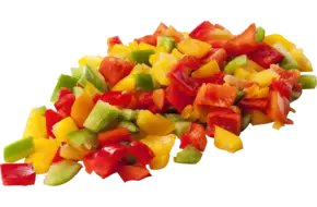 Paprika mix brunoise 20mm bulk