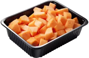Meloen cantaloupe gesneden 1kg kist 8 stuks