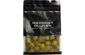 Mammoet olijven groen met knoflook 1kg